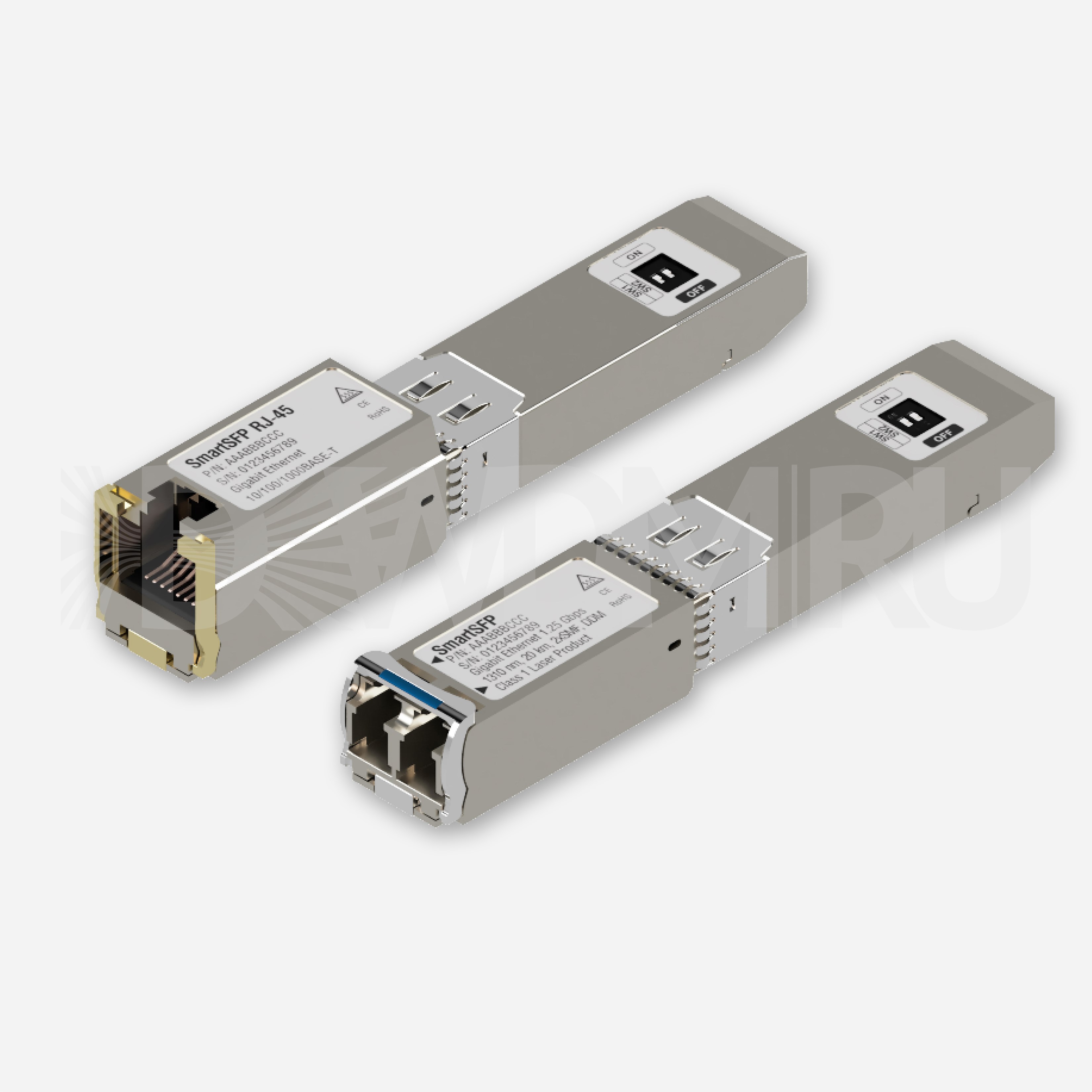 Интеллектуальный (Smart) SFP модуль, Gigabit Ethernet, Tx: 1550 нм Rx: 1310 нм, 20 км, LC, DDM (M720-SA-FP3)